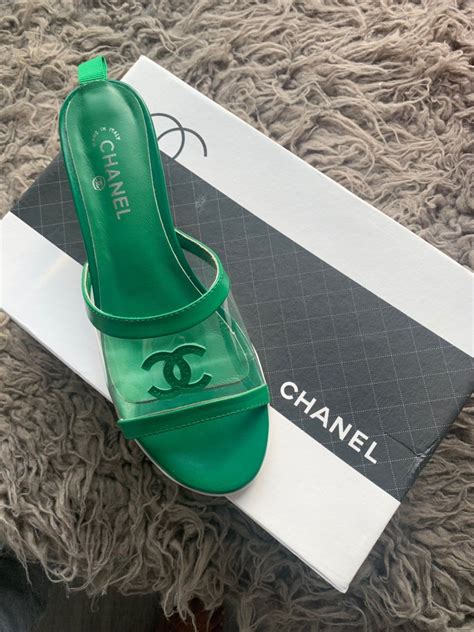 green chanel slides|chanel slides men.